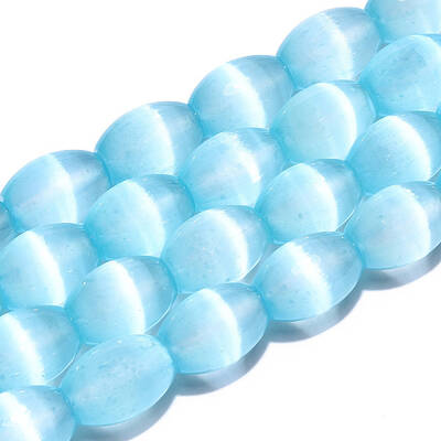 Dyed Natural Selenite Beads Strands
