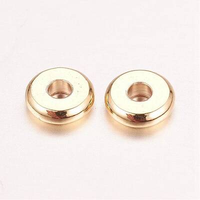 Real 18K Gold Plated Brass Spacer Beads