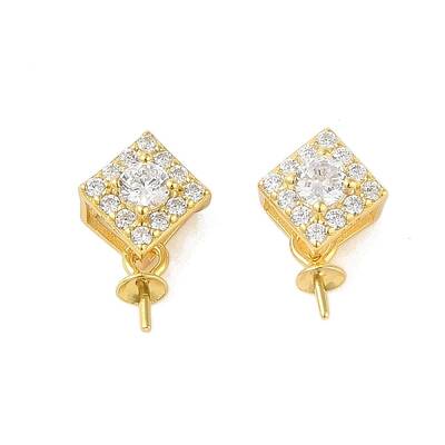 925 Sterling Silver Micro Pave Cubic Zirconia Peg Bails Pendants