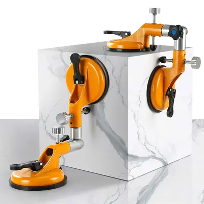 LOZLIN 2PCS 90°-270° Adjustable Suction Cup Alignment Jig - Seamless Splicing & Leveling Tool for Granite, Tile & Stone Cou...