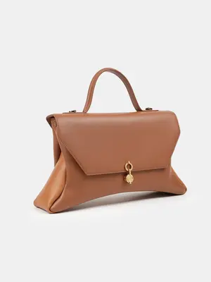 Rococo Corn Leather Bag | Color: Sand