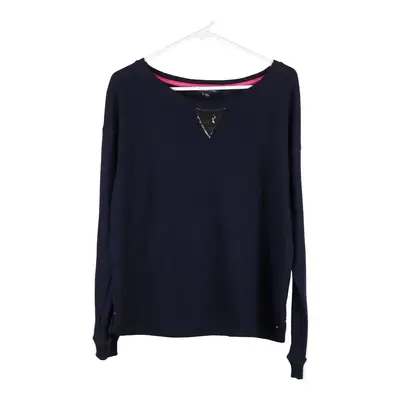 Tommy Hilfiger Sweatshirt - Large Navy Cotton Blend