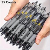 Retractable Gel Ink Roller Ball Pen, 25pcs Simple Bold Point Black Exam Writing Pens, Durable Business Pen for School Office ...