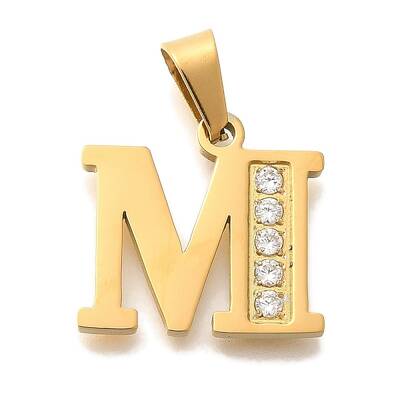 Ion Plating(IP) 304 Stainless Steel Rhinestone Pendants
