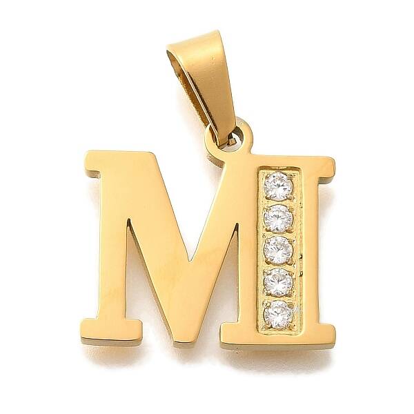 Ion Plating(IP) 304 Stainless Steel Rhinestone Pendants