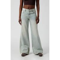 PacSun Women's Lena Low Rise Super Baggy Jeans Light Indigo Acid Wash