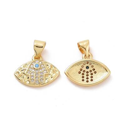Brass Micro Pave Cubic Zirconia Pendants