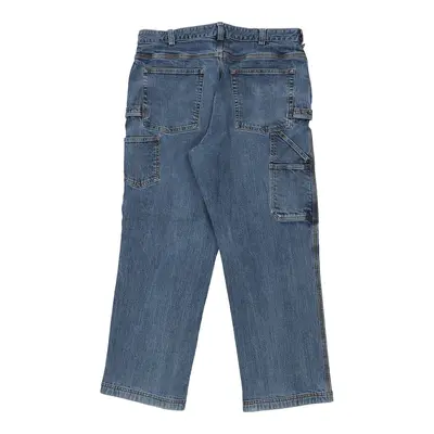Duluth Cargo Trousers - 34W 28L Blue Cotton