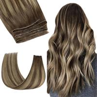 GOO GOO Genius Weft Hair Extensions Human Hair ,  18-22 Inch Sew In Remy  Human Hair for Natural Look & Volume, Reusable & St...