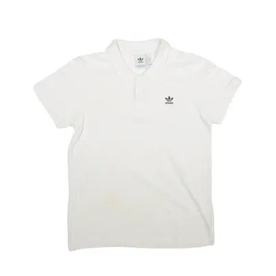 ADIDAS 2019 Polo Shirt White Short Sleeve Mens L