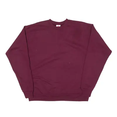 HANES Sweatshirt Maroon Mens M