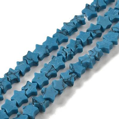Dyed Synthetic Turquoise Beads Strands
