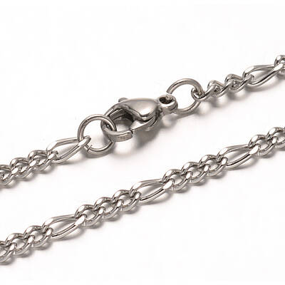 Non-Tarnish 304 Stainless Steel Figaro Chains Necklaces