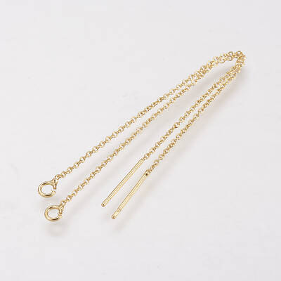 Brass Chain Stud Earring Findings