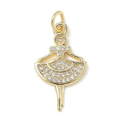 Brass Micro Pave Cubic Zirconia Pendants