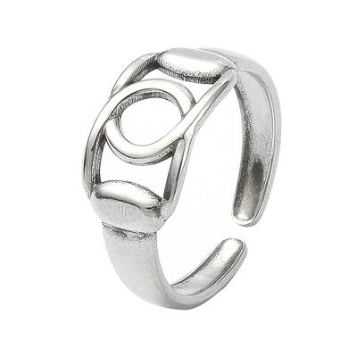 304 Stainless Steel Cuff Rings for Women