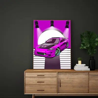 Neon Drive - Vibrant Speed Wall Art