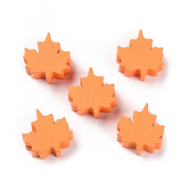 Spray Painted Natural Wood Beads