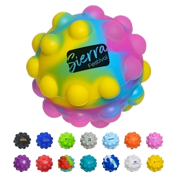 150 Custom Push Pop Bounce Ball - Stress Relief & Silicone