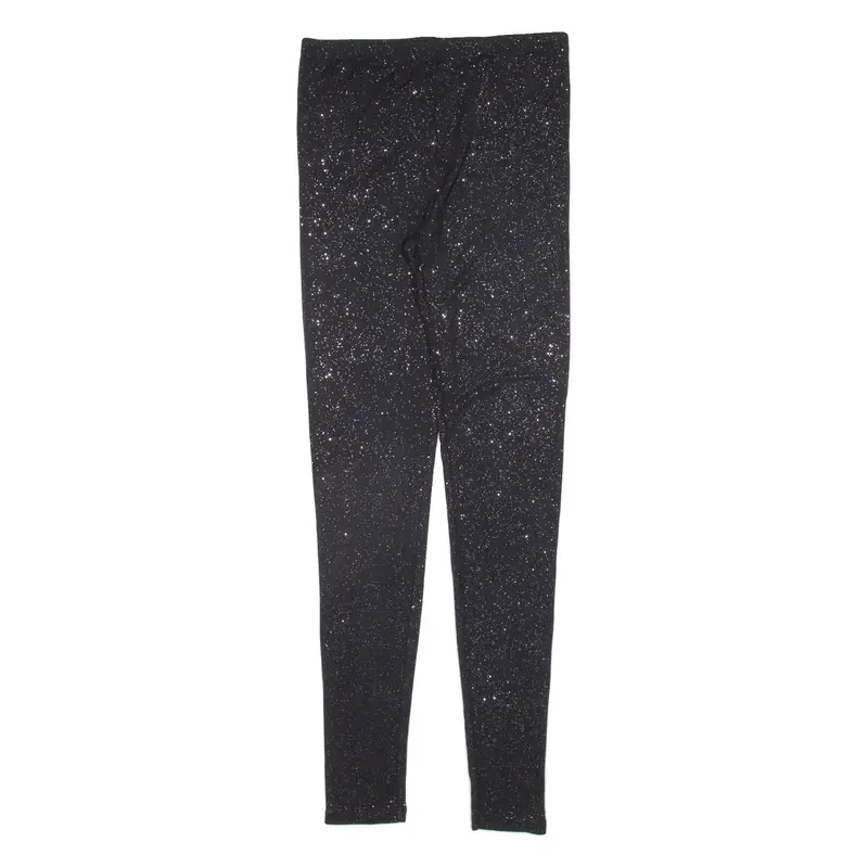 POUR MOI Sparkle Womens Leggings Black Viscose Skinny UK 8 W24 L28