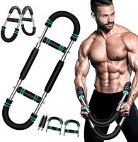 FLEX FORCE 2025 Pro Twister Arm muscle Trainer, 60-100lb Adjustable Power Twister Bar, Chest Shoulder Arm Workout Equipment, ...