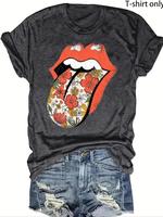 Women's Cartoon Themed Round Neck Graphic Tee, Fashion Casual Short Sleeve T-shirt for Daily Wear, Ladies Summer Clothes, Wom...