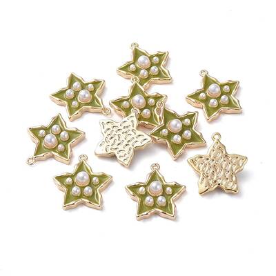Brass Enamel Pendants