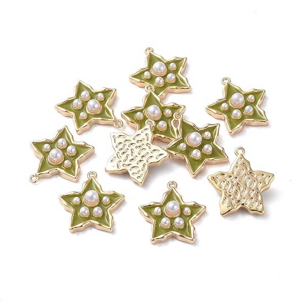 Brass Enamel Pendants