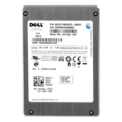 MZ-5S71000-0D3 Samsung 100GB Single-Level Cell SATA 3Gb/s 2.5-Inch Solid State Drive