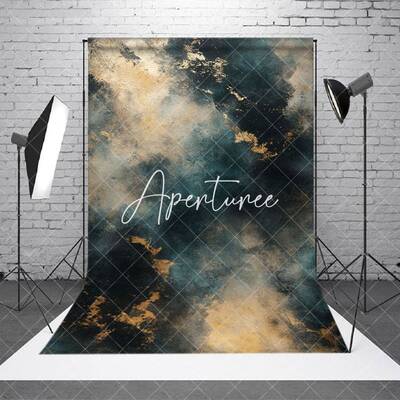 Dreamy Deep Blue And Gold Abstract Texture Backdrop - Aperturee