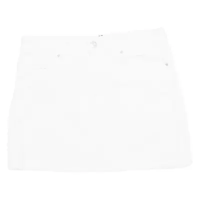 TOMMY HILFIGER Womens Mini Skirt White Short S