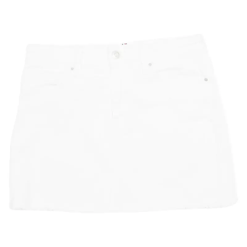 TOMMY HILFIGER Womens Mini Skirt White Short S