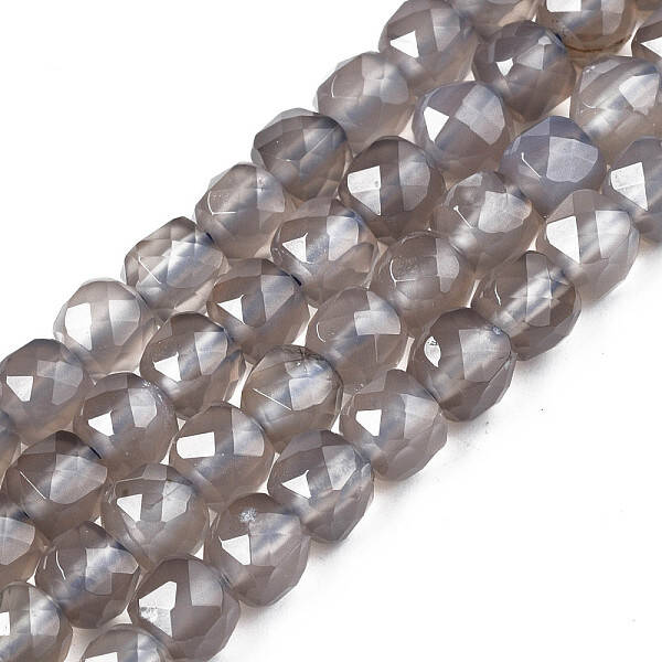 Natural Grey Agate Beads Strands