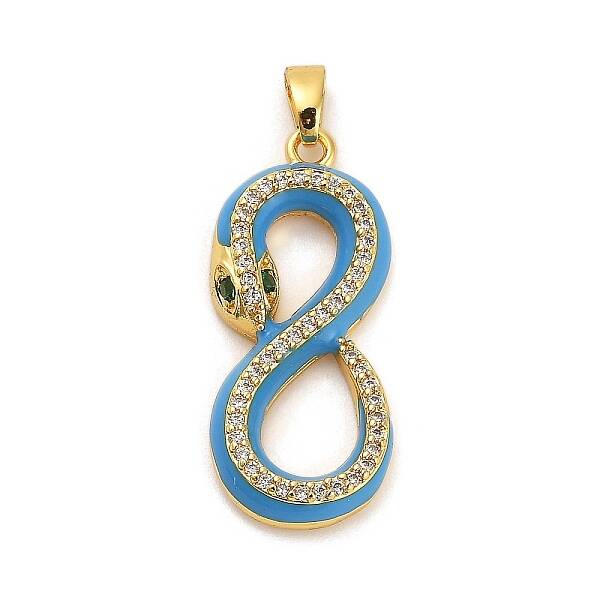 Brass Micro Pave Clear Cubic Zirconia Pendants