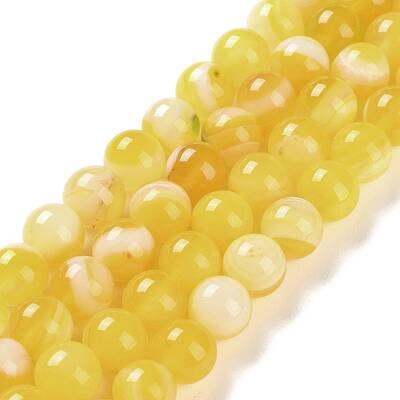 Natural Striped Agate/Banded Agate Beads Strands