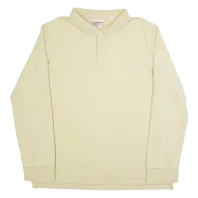 TIMBERLAND Mens Polo Shirt Cream 2XL