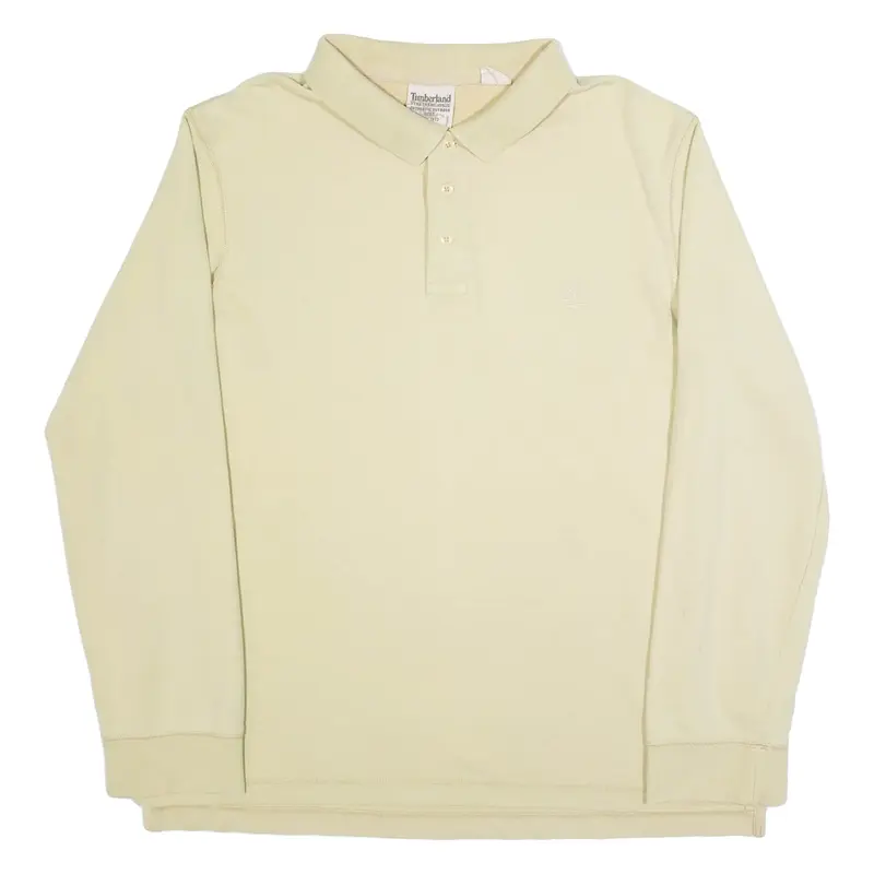TIMBERLAND Mens Polo Shirt Cream 2XL