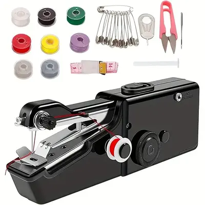 Handheld Sewing Machine Mini Portable Cordless with Accessory Kit for Quick Stitching Easy to Operate for Home Travel and DIY...