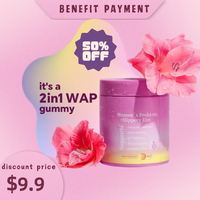 Women's Probiotic Gummies 60 Capsules | Intimate Health Care | pH Balanced Relieves Dryness | Contains prebiotics, lactic aci...