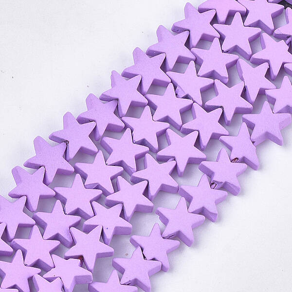 Spray Painted Non-magnetic Synthetic Hematite Beads Strands