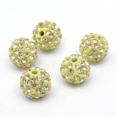 Polymer Clay Pave Rhinestone Beads