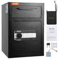VEVOR 2.5 Cub Depository Safe, Deposit Safe with Drop Slot, Electronic Code Lock and 2 Emergency Keys, 20.27'' x 13.97'' x 13...