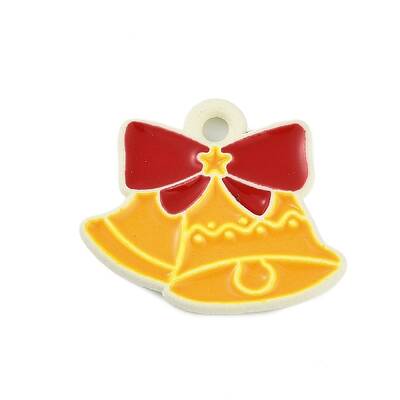 Christmas Theme Spray Painted Alloy Enamel Pendants