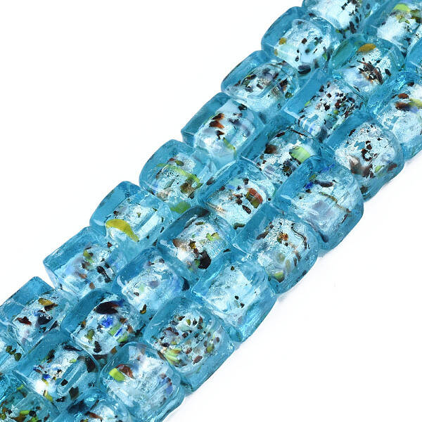 Handmade Silver Foil Lampwork Beads