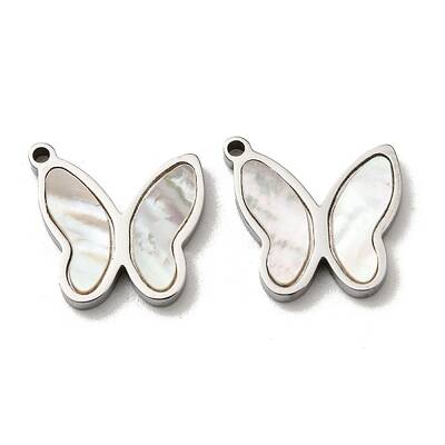 304 Stainless Steel Shell Charms