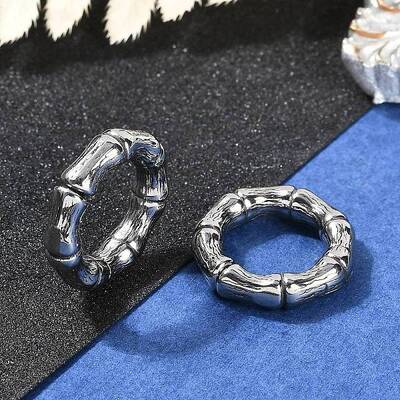 Bamboo Joint Ring 316 Surgical Stainless Steel Hoop Nose Rings