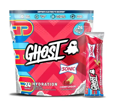 GHOST Hydration Packets Electrolyte Powder - Drink Mix Supplement with Magnesium, Potassium, Calcium, Vitamin C - Vegan, Free...