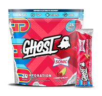 GHOST Hydration Packets Electrolyte Powder - Drink Mix Supplement with Magnesium, Potassium, Calcium, Vitamin C - Vegan, Free...