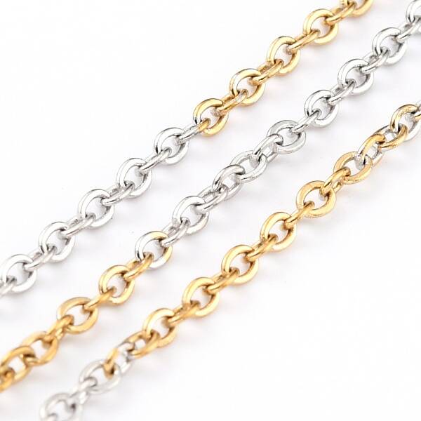 Two Tone 304 Stainless Steel Cable Chains
