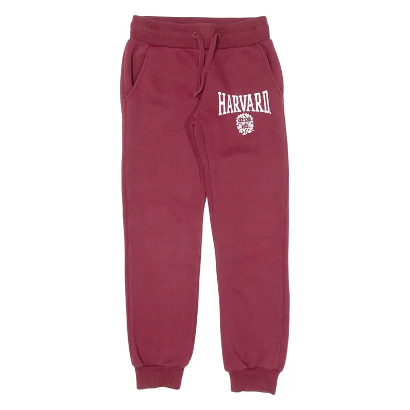 HARVARD Girls Sweatpants Maroon Tapered 7-8Y W21 L22